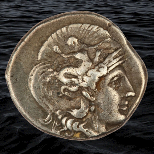 Greece (Spartan colony in Taras, Calabria, Italy) silver drachm, ca