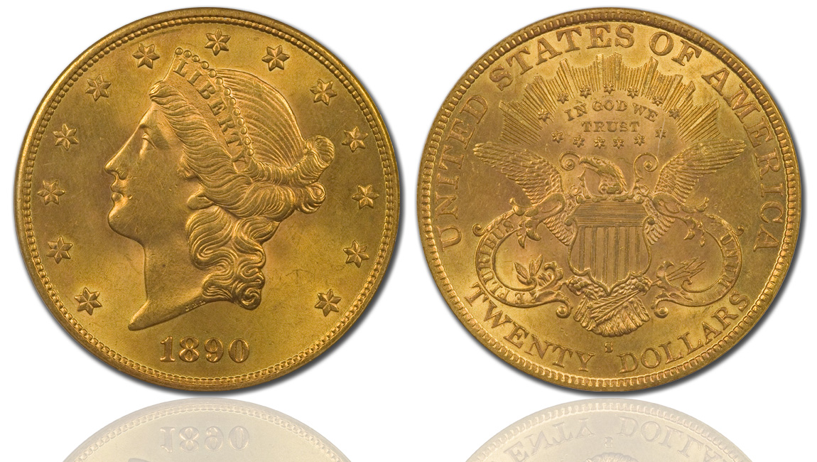 1890-S-Liberty-Head-Double-Eagle-$20-Gold